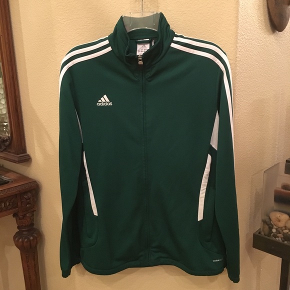 green adidas track jacket women's